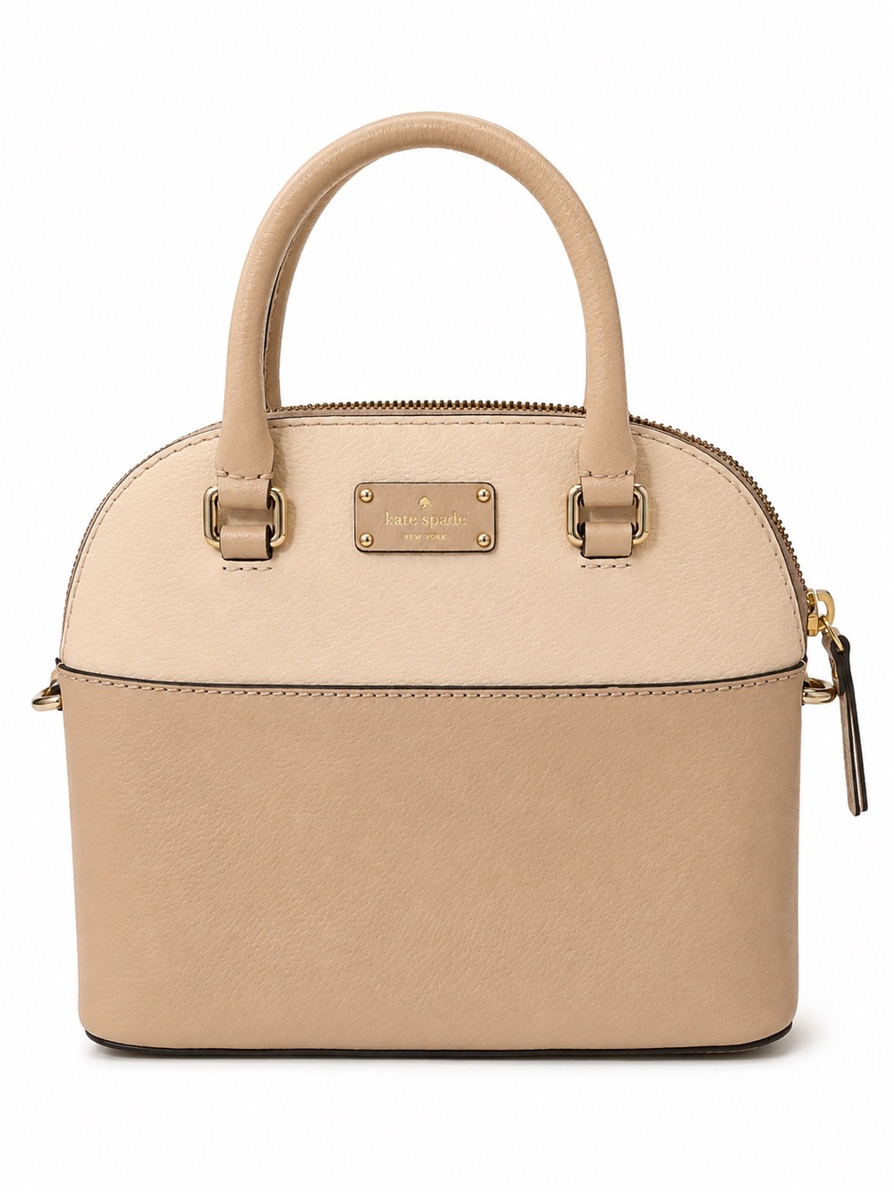 kate spade Two-Tone Beige and Cream Dome Satchel